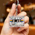 Upside Down Acrylic Keychain with Lobster Clasp