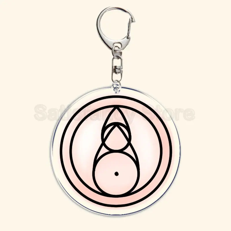 Printed Acrylic Character Keychain with Metal Clasp