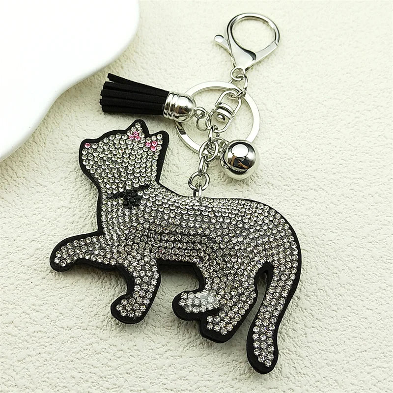 Crystal Ladybug Bag Charm Keychain