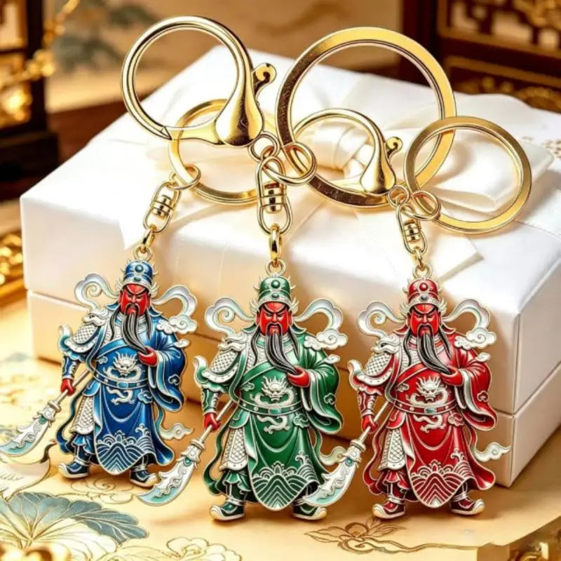 Nine-Tailed Fox Keychain with Clasp and Ring