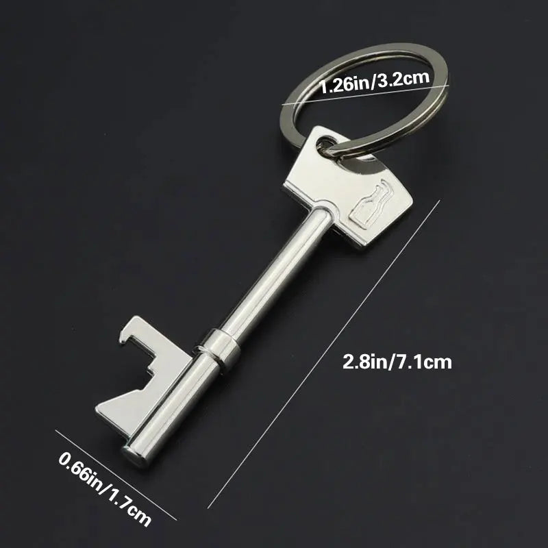 Key-Shaped Bottle Opener Keychain