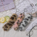 Fox Tail Keychain Irregular Car Keychain Bag Pendant Tail Animal Style Leopard Colored Keychain Cute Plush Keychain For Women