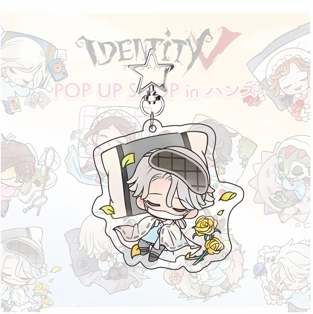 Identity V Keychain, Double Sided Printed Acrylic Proportional Character Pendant, Game Character Keyring Backpack Charm Fan Gift