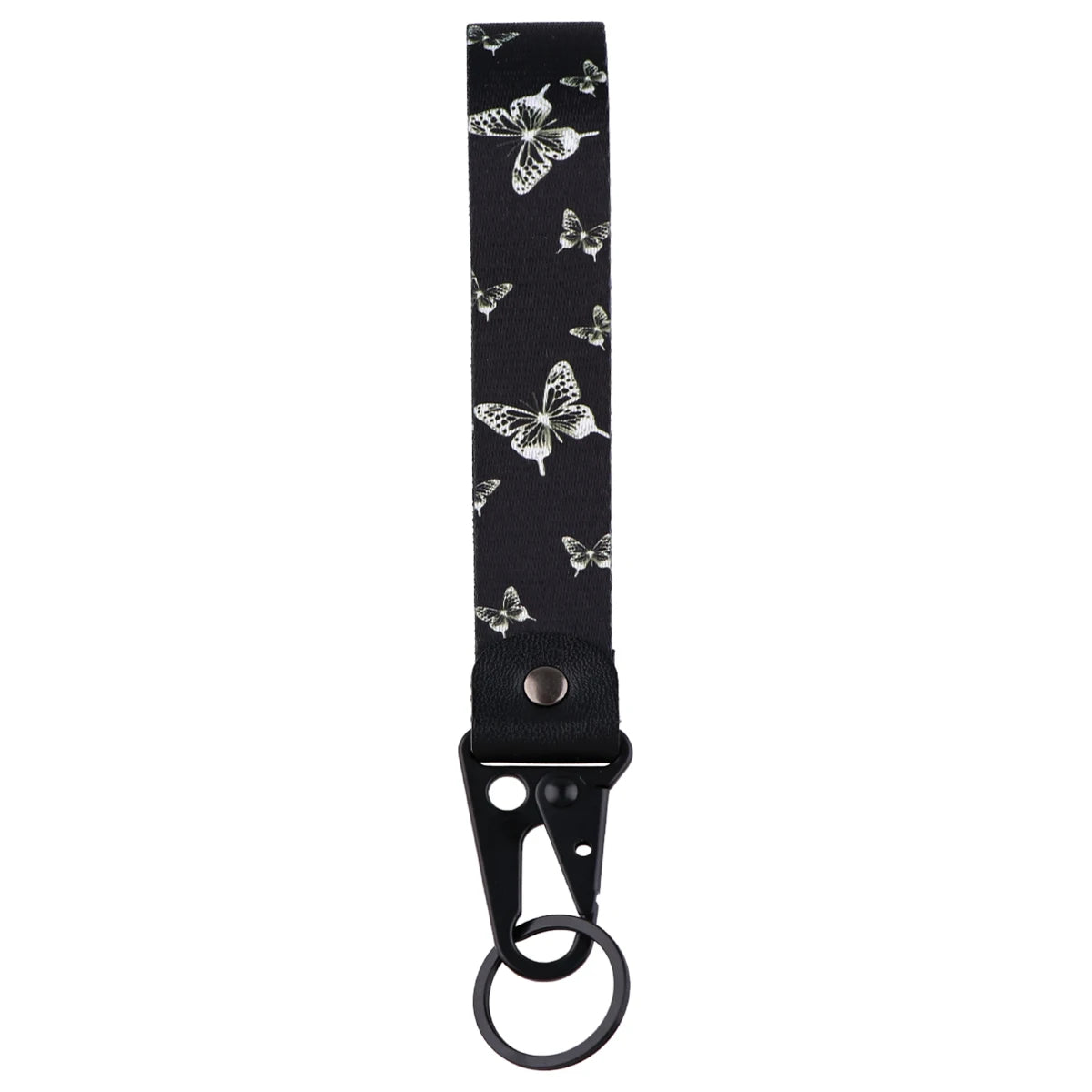 Butterfly Print Wrist Lanyard Keychain