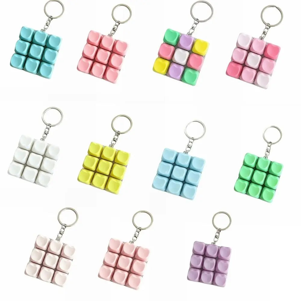 Nine-Button Grid Fidget Keychain