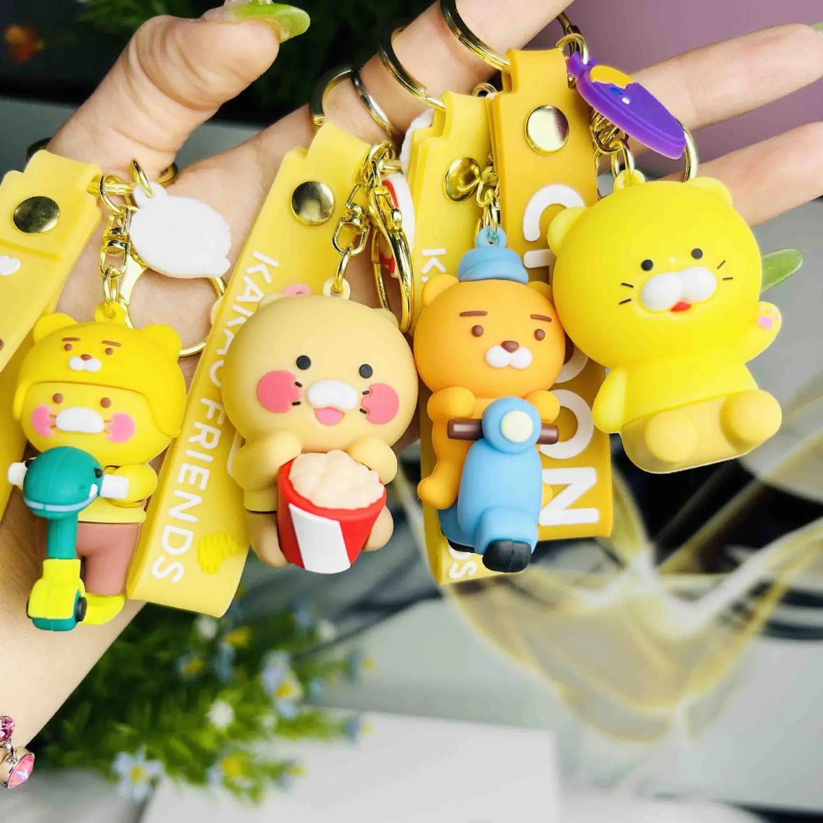 Silicone Character Keychain with Wristlet Strap