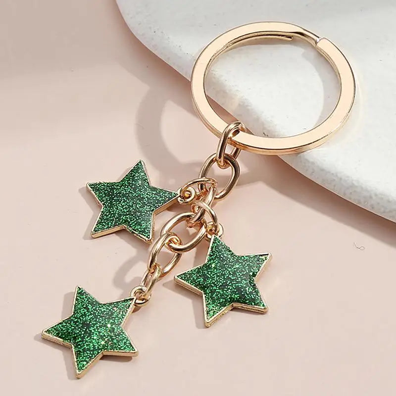 Star Enamel Keychain Lovely Handmade Multicolor DIY Decor Lightweight Souvenir Gift for Women Men Anniversary