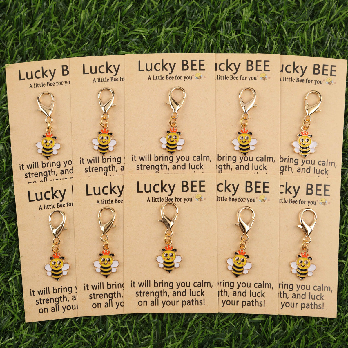 Bee Keychain with Lobster Clasp