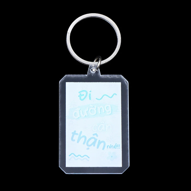 Slim Acrylic Cartoon Keychain Charm