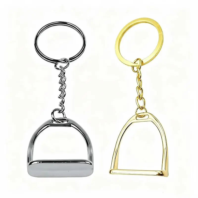 Horse Stirrup Keychain with Polished Edges