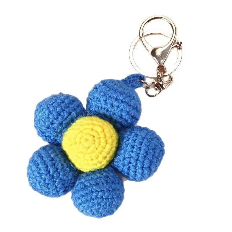 Handmade Crochet Flower Keychain