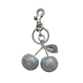 Cherry Bag Charm and Keychain with Metal Clasp