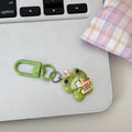 Cartoon Frog Keychain with Lobster Clasp