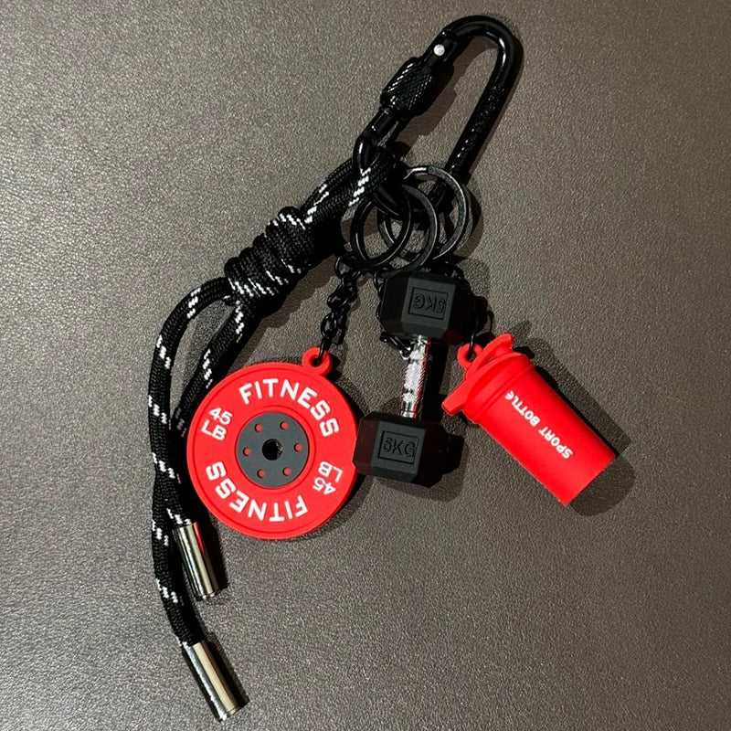 Kettlebell Keychain with Carabiner Clip