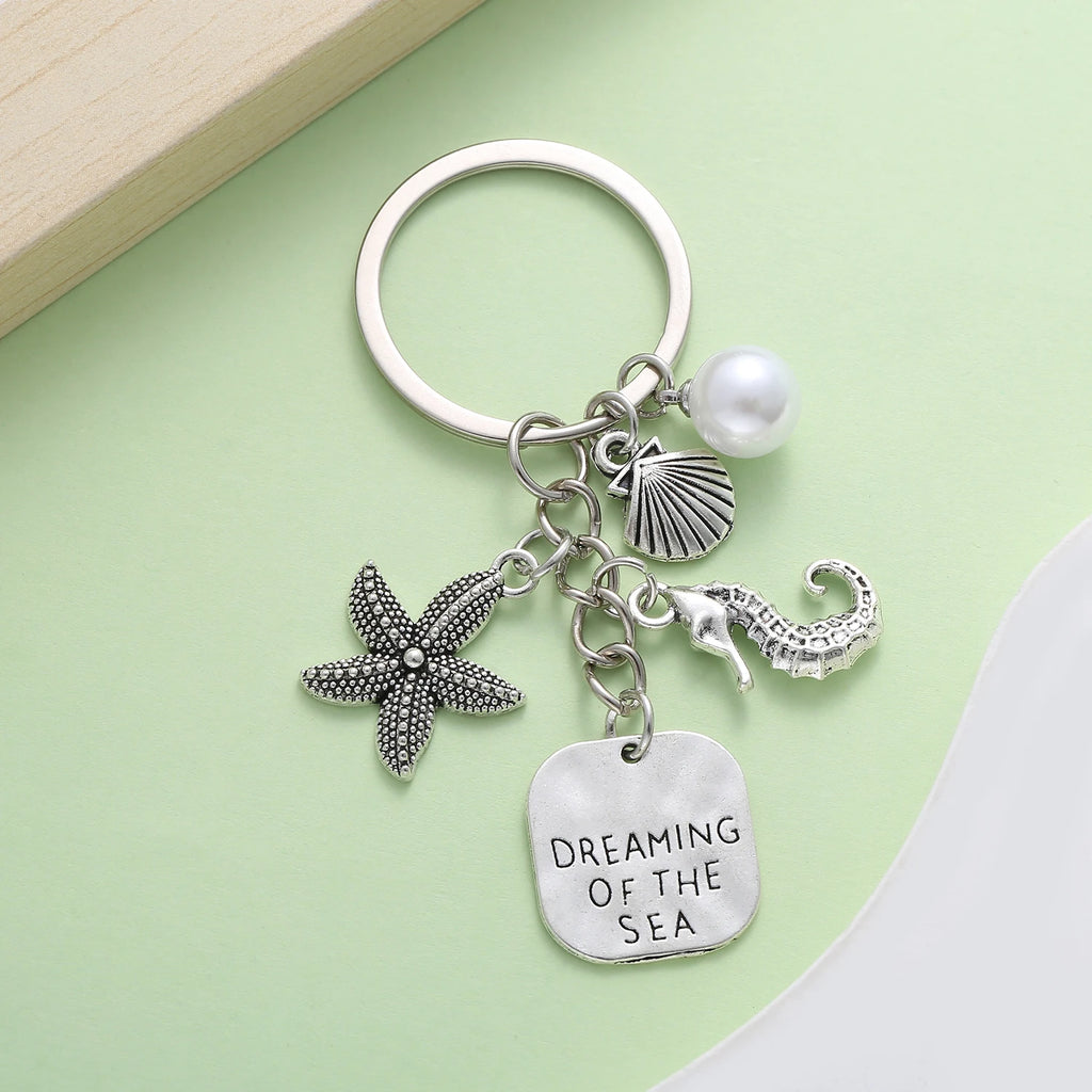 Marine Life Charm Keychain in Zinc Alloy
