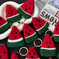 Handmade Wool Felt Watermelon Keychain