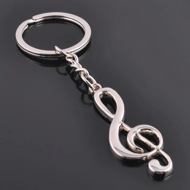 Treble Clef Metal Keychain