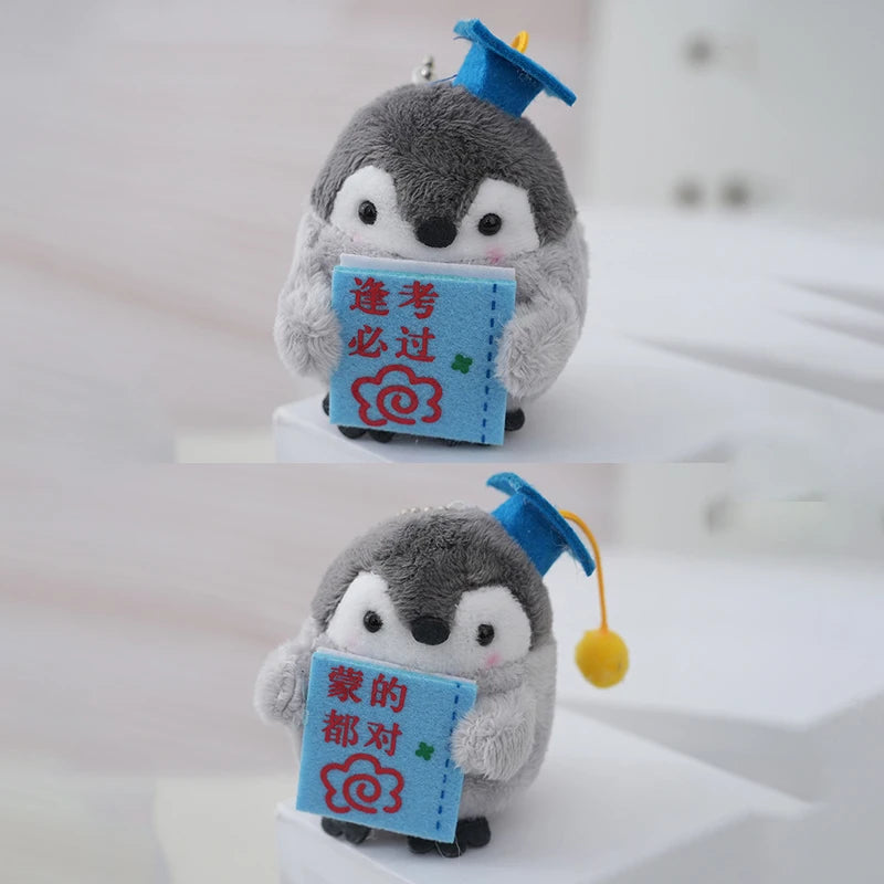 Plush Penguin Keychain Charm with Ball Chain