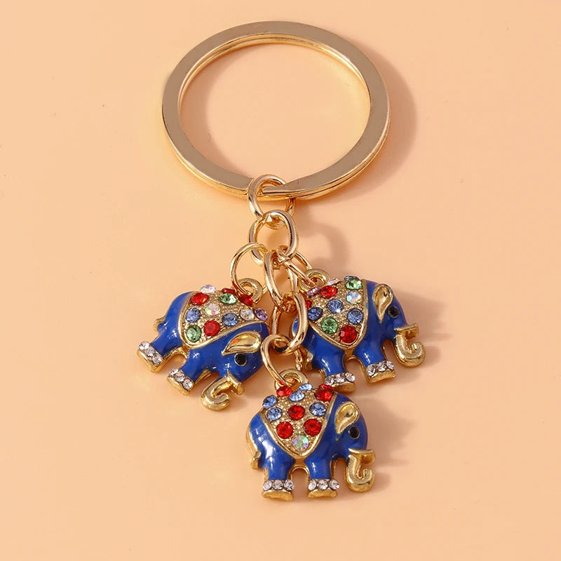 Enamel Ladybug Keychain with Silver-Tone Ring