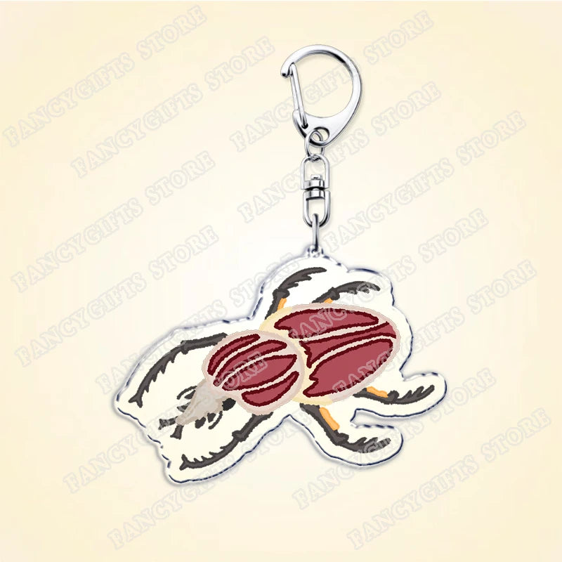 Beetle Acrylic Keychain with Lobster Clasp
