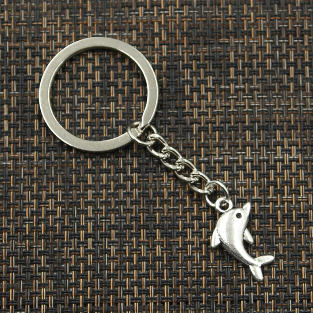 Zinc Alloy Dolphin Pendant Keychain
