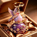 Enamel Blessing Keychain Luxury High End Metal Pendant Premium Bag Charm for Office Lady Bag Decoration