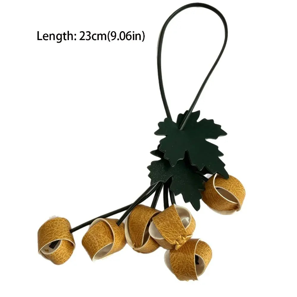 Woven Grape Bag Charm in PU Leather
