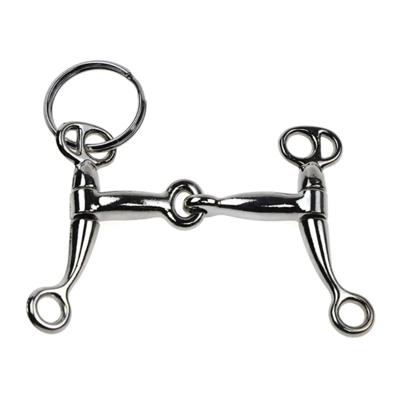 Snaffle Bit Keychain in Silver-Tone Alloy