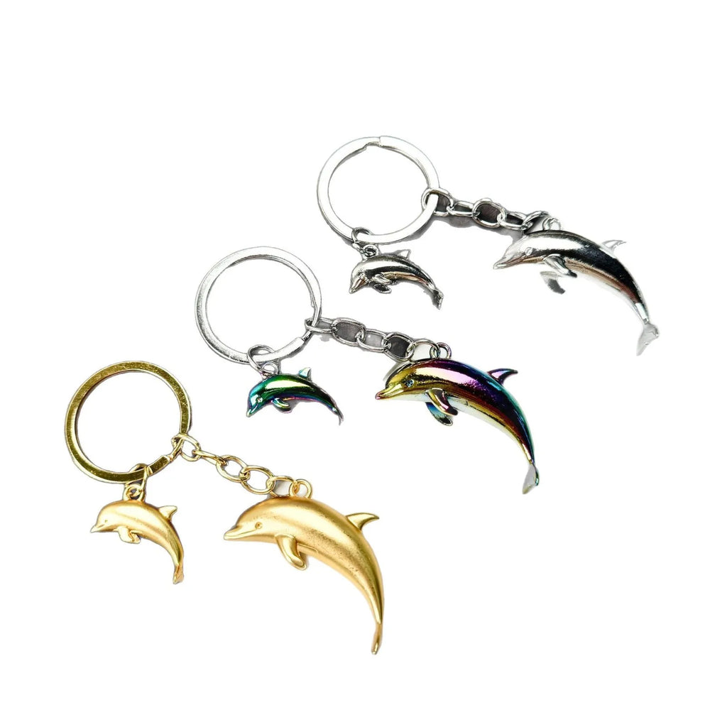 3D Dolphin Keychain in Zinc Alloy