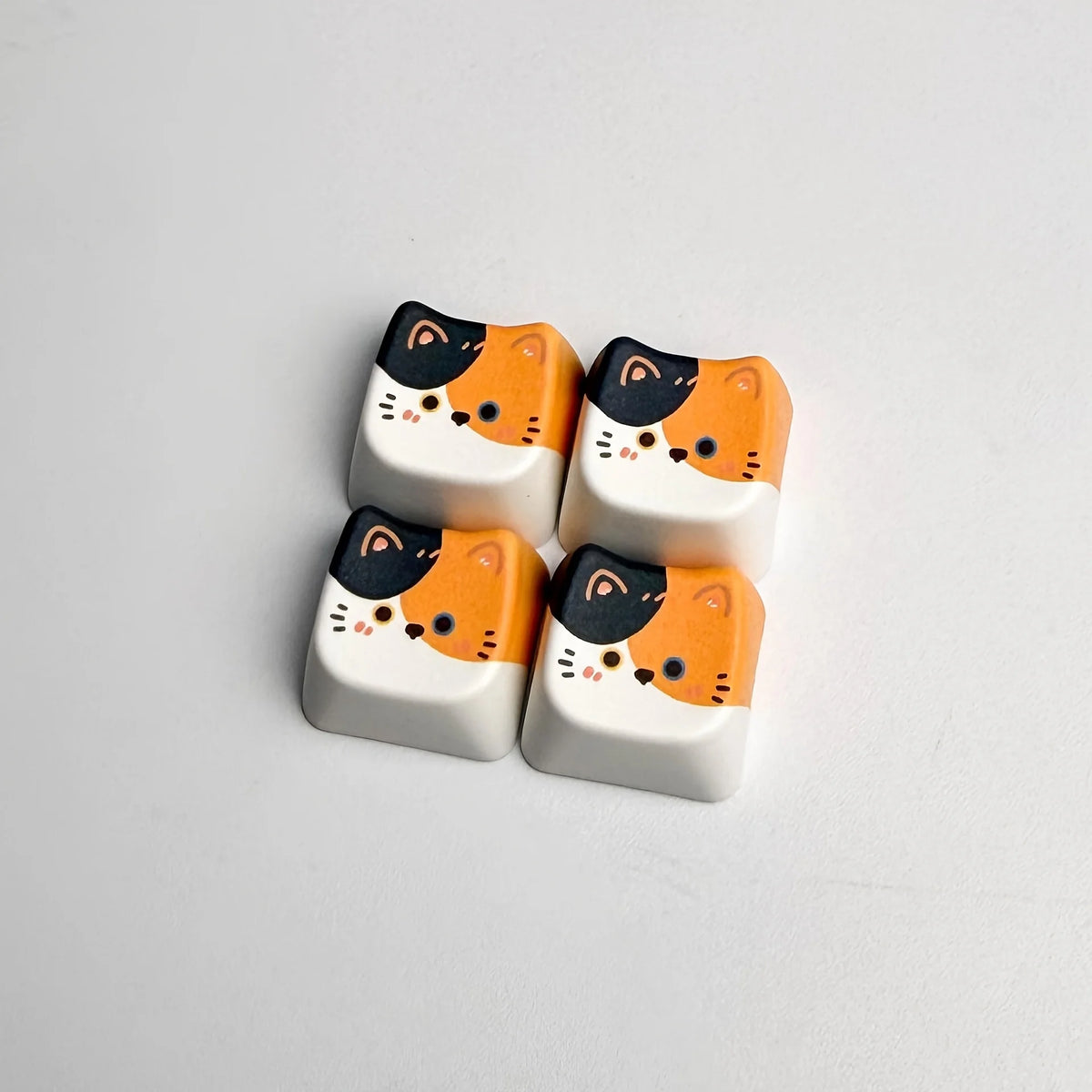 Cat Keyboard Button Keychain with Clip