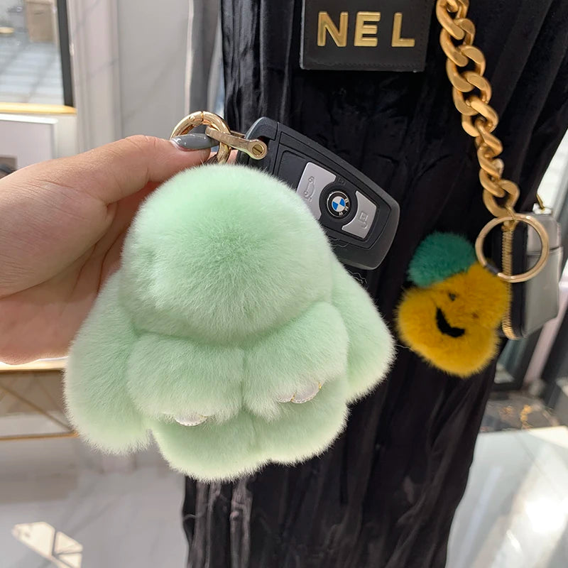 Rex Rabbit Fur Bunny Bag Charm