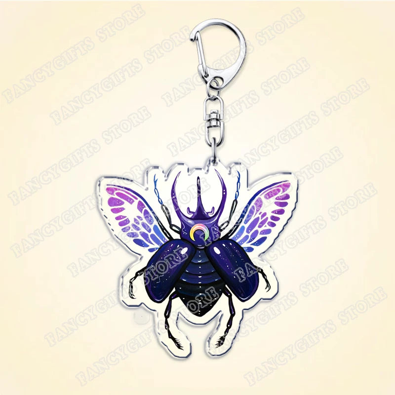 Beetle Acrylic Keychain with Lobster Clasp