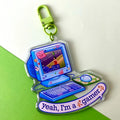 Acrylic Keychain "Yeah, I'm a Gamer" | Funny Cozy Simulation Games Acrylic Epoxy Charm | Gift Accessory for Gamers