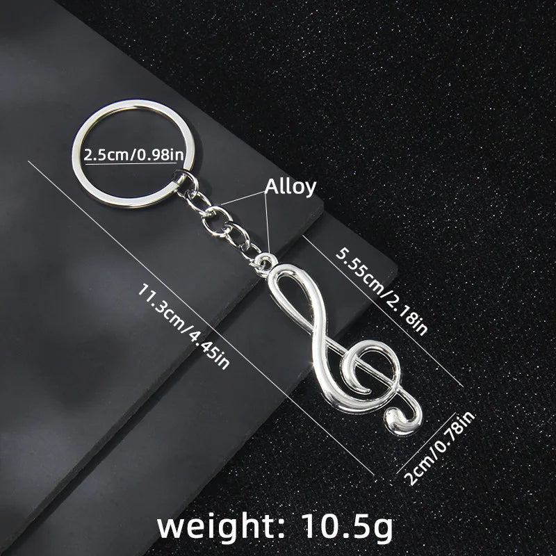 Musical Note Zinc Alloy Keychain