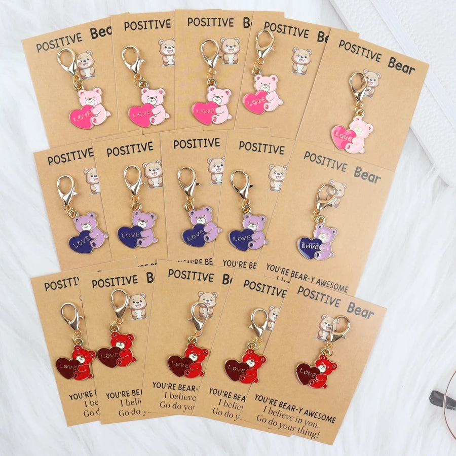 Bear Keychain Set with Lobster Clasp