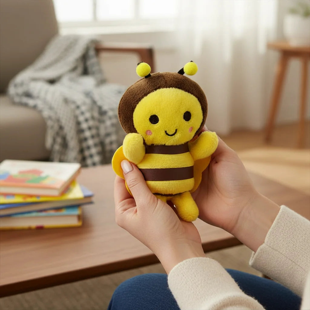 Honeybee Plush Bag Charm with Alloy Chain