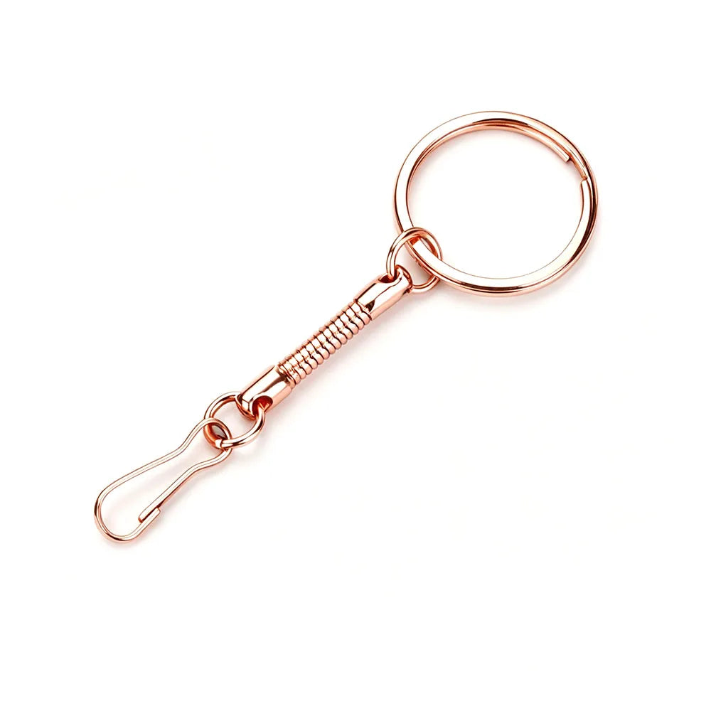 Snake-Chain Key Ring, Spring Snap Hook, Snake-Bone Anti-Loss Lanyard, Metal Key Chain, USB Drive Lanyard, hardware Accessories F