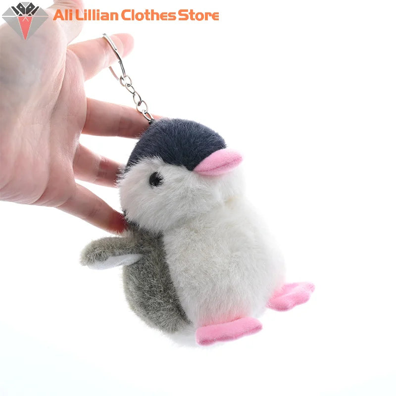 Plush Penguin Keychain with Split Ring