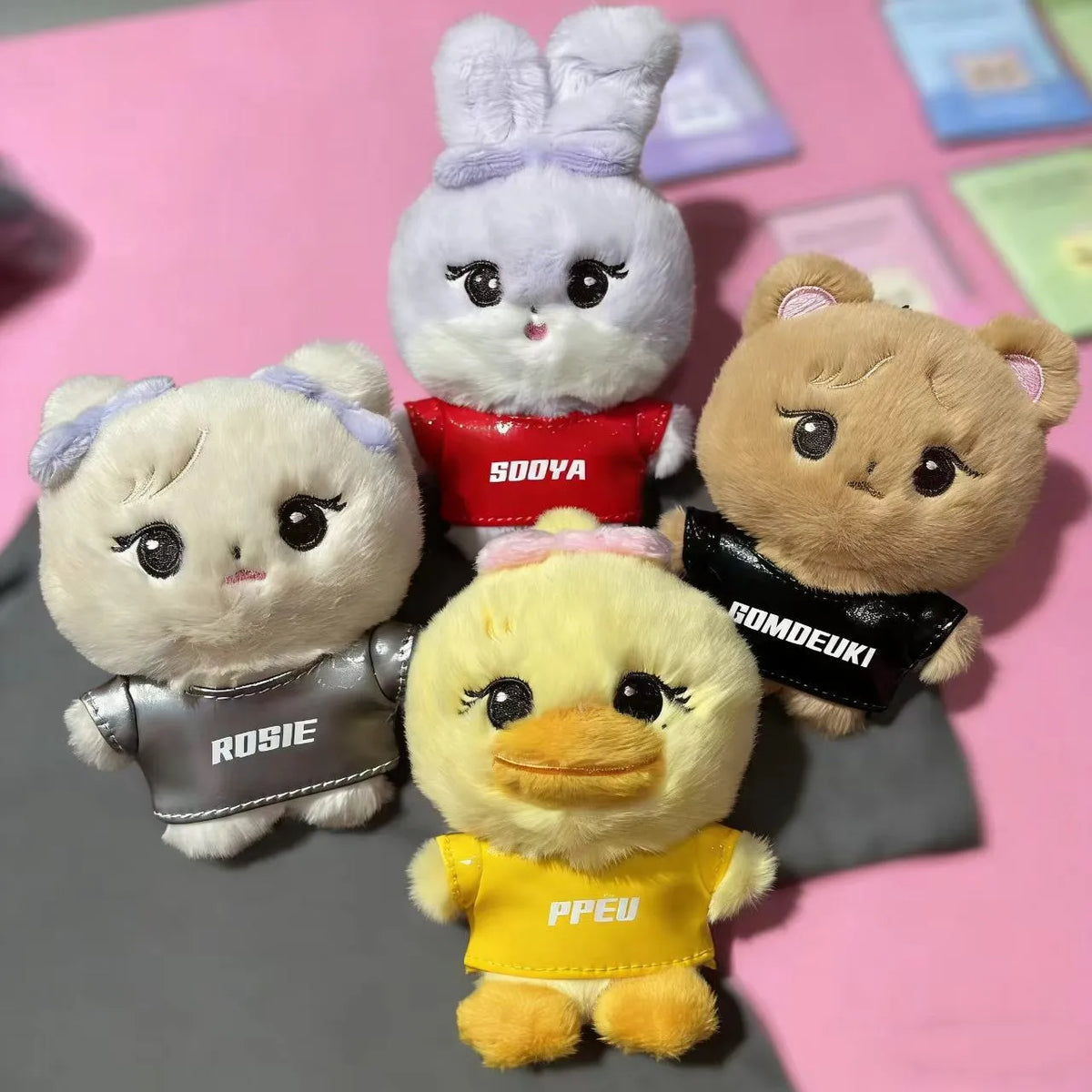 Animal Character Plush and Charm Keychain
