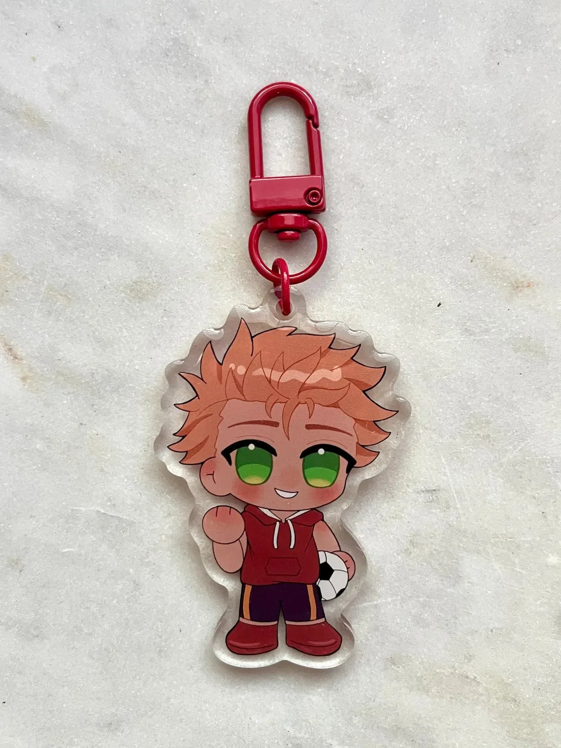 Anime Acrylic Charm Keychain with Zinc Alloy Clip