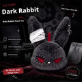 Gothic Rabbit Plush Keychain with Pierced Ears