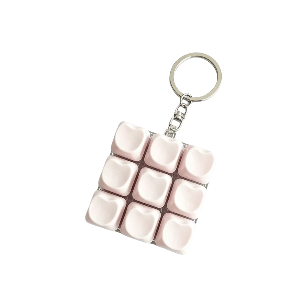 Nine-Button Grid Fidget Keychain