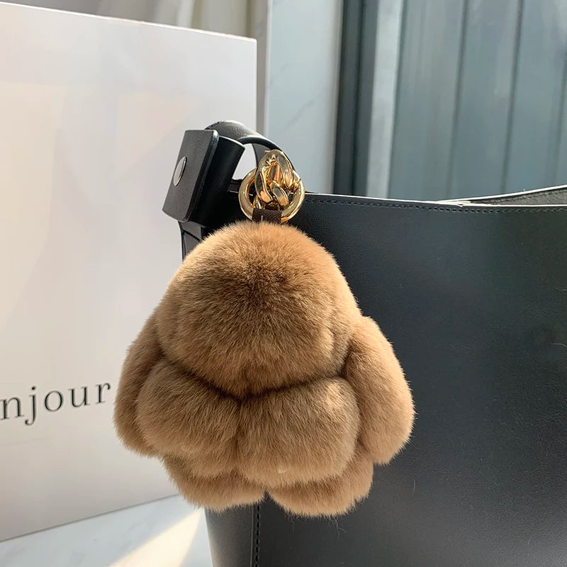 Rex Rabbit Fur Bunny Bag Charm