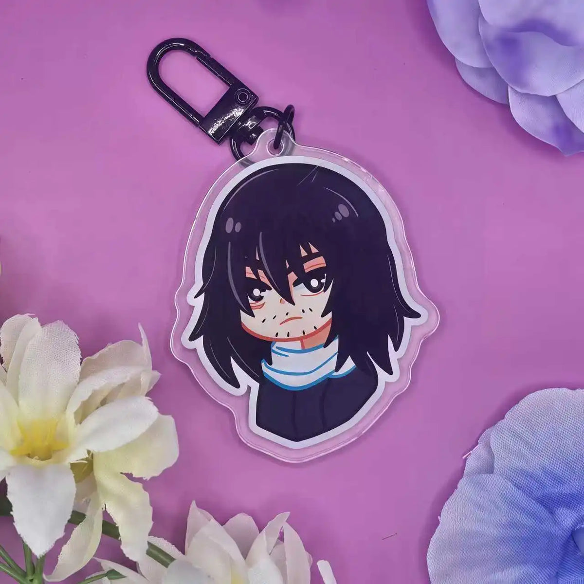 My Academia Acrylic Keychain - Cute Chibi Izuku Midoriya, Katsuki Bakugo, Shoto Todoroki, Aizawa, Denki Kaminari Charms