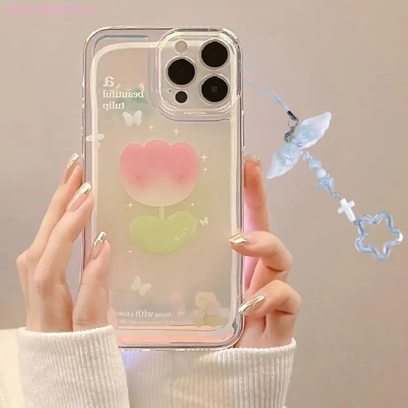 62KE Unique Keychain Sweet Phone Charm Handcrafted Acrylic Charm Phone Pendant Acrylic Phone Chain for Phone or Backpack