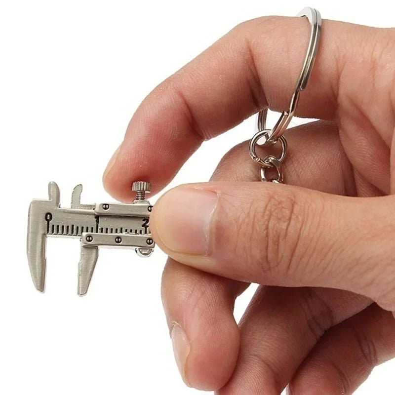 Movable Vernier Caliper Keychain in Zinc Alloy