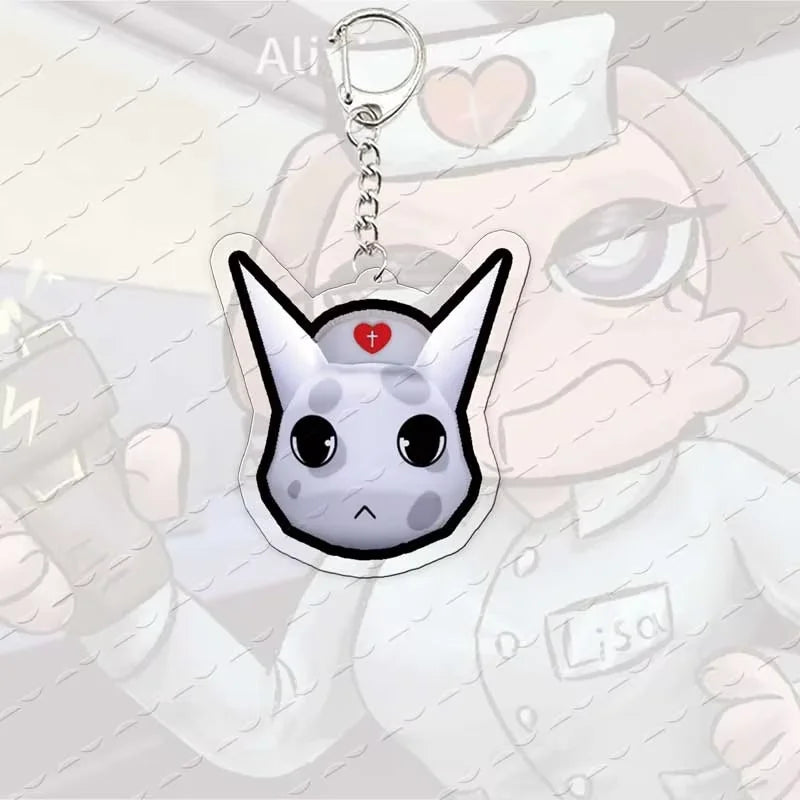 Animal-Themed Acrylic Keychain with Metal Hardware