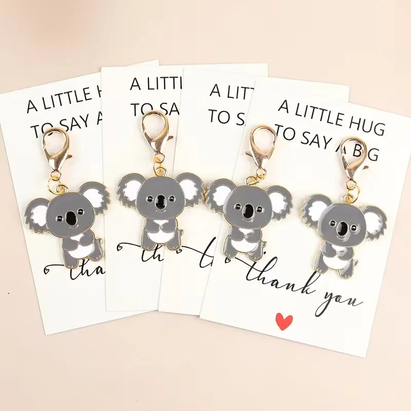 Koala Alloy Keychain 8-Pack with Thank You Card