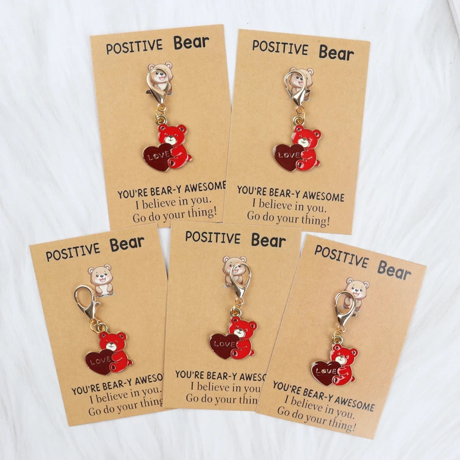 Bear Keychain Set with Lobster Clasp