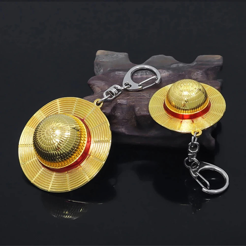 Anime Straw Hat Zinc Alloy Keychain